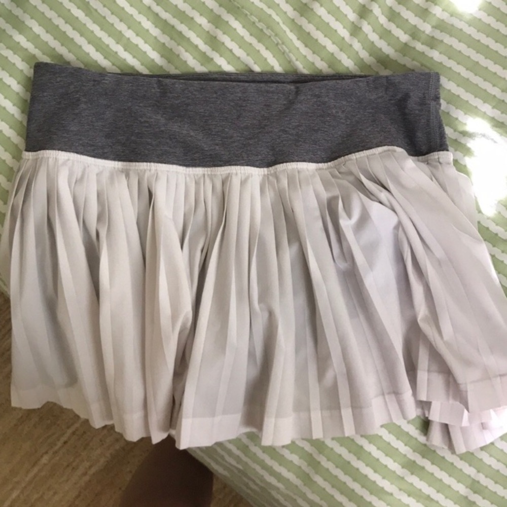 white tennis skirt